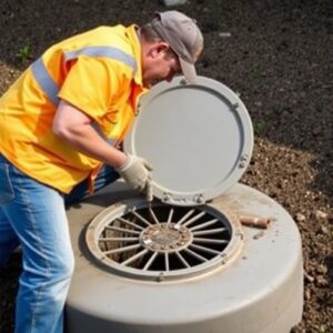 Septic tank lid access affecting pumping cost in Florida