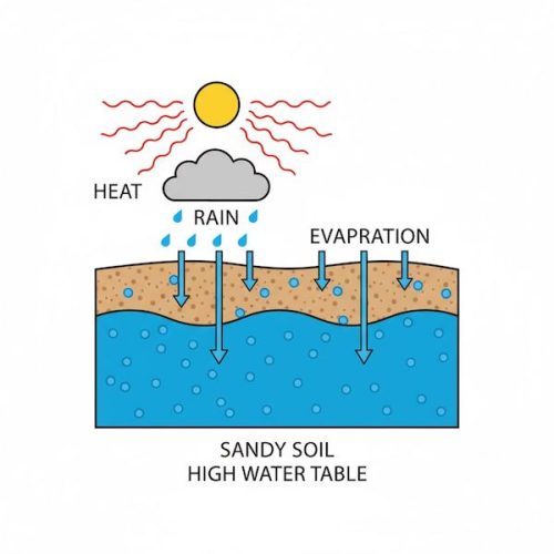 Florida septic tank odors caused by heat, sandy soil, and high groundwater